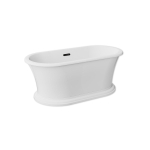 Vann, teisaldatav Besco Ziva, 160 cm x 75 cm x 61 cm, ovaalne, valge/must