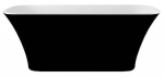 Vann, teisaldatav Besco Assos S-Line Black&White Matt, 160 cm x 70 cm x 59 cm, ristk&uuml;lik, valge/must