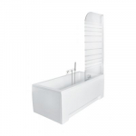 Vannisein Besco Ambition 1 PA1S, 75 cm x 130 cm x 0.5 cm, valge v./kroom v.