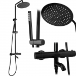 Termostaatsegistiga du&scaron;is&uuml;steem Rea Lungo, must v.