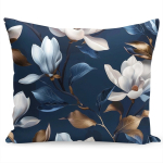 Dekoratiivpadjap&uuml;&uuml;r Mariall Magnolia, valge v./s&uuml;gavsinine v., 50 cm x 60 cm