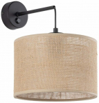 Valgusti seinale TK Lighting Juta 6858, E27, 1 x 15 W, must v.