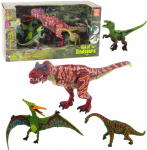 Kujukeste komplekt, dinosaurus Lean Toys Age Of Dinosaurs, 4 tk, mitmev&auml;rviline