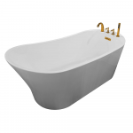 Vann, teisaldatav AMO-1037D-AU, 170 cm x 80 cm x 72 cm, ovaalne, valge