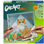 Maalimine numbrite j&auml;rgi Ravensburger CreArt Cat, pruun v./roheline v./helesinine v., 20 x 20 cm