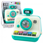 Interaktiivne m&auml;nguasi, kaamera Lean Toys, 12 cm, valge v./roheline v.