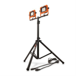 Ehitusvalgusti koos statiiviga, alus Powerplus POWDP8035, 20 W, 2000 lm, 5000 &deg;K, IP54, must v./oranž v.
