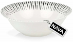 Kauss Nava Iris 10-099-314, valge v./must v., 23 cm, 1.4 l