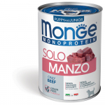 M&auml;rg koeratoit Monge Monoprotein Solo Puppy, veiseliha, 0.4 kg