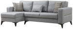 Nurgadiivan - voodi Atelier Del Sofa Kristal 730MST1341, helehall v., vasak, 90 x 236 cm x 86 cm