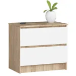 &Ouml;&ouml;kapp Akord K60 2SZ CLP PK, valge v./sonoma tamm v., 55 cm x 40 cm x 60 cm