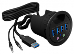 USB jaotur RaidSonic IB-HUB1403A, 120 cm