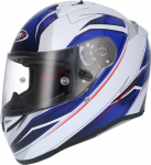 Mootorratta kiiver Shiro, M (57-58 cm), sinine/valge