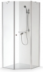 Du&scaron;ikabiin Brasta Glass Lina, viisnurkne, aluseta, 90 cm x 90 cm x 200 cm, h&otilde;be v./l&auml;bipaistev