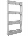 Vannitoa riiul Springos Mobile Shelves, 54 cm x 101.5 cm x 12.5 cm, hall v.