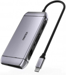 Adapter Choetech USB-C - USB-C/3 x USB 3.0/TF/SD/RJ-45/VGA/HDMI HUB-M15 GRAY USB-C male, USB-C/3 x USB 3.0/TF/SD/RJ-45/VGA/HDMI female