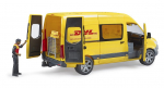 M&auml;nguasjabuss Bruder MB Sprinter DHL With Driver 02671, 1:16, kollane v.
