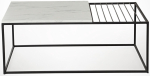 Kohvilaud Kalune Design Zinus, valge v./must v., 95 cm x 55 cm x 43 cm