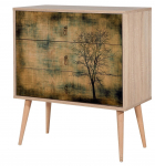 Kummut Kalune Design Trio 729, tamm v./eriv&auml;rviline, 90 cm x 80 cm x 40 cm