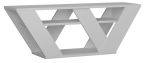 TV-laud Kalune Design Pipralla, valge v., 110 cm x 30 cm x 40 cm