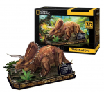 3D-pusle National Geographic National Geographic Triceratops 306-DS1052, 39 cm x 16.5 cm, 44 tk, mitmev&auml;rviline