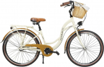 Jalgratas linna- Azimut Sarema 3-Speed, 26 ", valge v./must v./kreemjasvalge
