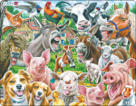 Pusle Larsen Animal Smiles 11LR220, 28.5 cm x 36.5 cm, 33 tk, mitmev&auml;rviline
