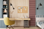 Dekoratiivsed tekstiilist seinapaneelid Quadratta, 240 cm x 50 cm, 3.5 cm, virsik v., 12 tk