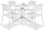 Aiam&ouml;&ouml;bli komplekt Nardi Bora/Clip 4+1, valge v., 4 istekohta