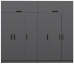 Riidekapp Kalune Design Kale 5176, antratsiit v., 270 cm x 52 cm x 235 cm