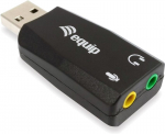 Adapter Equip USB Audio Adapter 245320 USB Male, 3.5mm stereo/3.5mm microphone Female, must v.