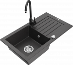 K&ouml;&ouml;givalamu Mexen Pablo 6510751010-76+670200-70, graniit, 75 cm x 43 cm x 16.1 cm, black granite+black