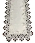 Piklik laudlina ristk&uuml;likukujuline G01-02, kreemjasvalge, 50 x 100 cm