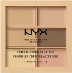 Kontuuripaletid NYX Professional Makeup Conceal Correct Contour, pruun v./beež v., light, 9 g