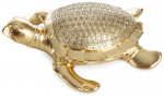 Dekoratiivne kujuke Haris Turtle, kuldne, 14 cm x 12 cm x 5 cm
