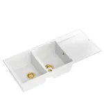 K&ouml;&ouml;givalamu Quadron Evan 121, graniit, 116 cm x 50 cm x 21.5 cm, kuldne v./valge v.
