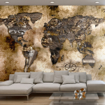 Fototapeet Artgeist Old World Map XLNEW010666, 175 cm x 250 cm
