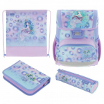 Kooli seljakott Herlitz Loop Plus Mystic Mermaid, roosa v./violetne v., 31 cm x 37 cm x 22 cm