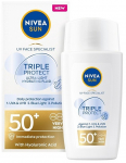 P&auml;ikesekaitsekreem keha jaoks/tooted n&auml;ole Nivea Sun Triple Protect SPF50+, 40 ml