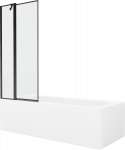 Vann seinaga, teisaldatav/sisseehitatav Mexen Vega, 160 cm x 70 cm x 40 cm, ristk&uuml;lik, l&auml;bipaistev/valge