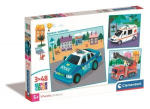 Pusle 3in1 Clementoni Super Color Rescue Vehicles 25318, 21 cm x 20.5 cm, 144 tk, mitmev&auml;rviline