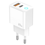 Reisilaadija Jellico EU11, USB Type C/USB Type A, valge v., 20 W