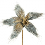 J&otilde;uludekoratsioon, "Lill" 166, 30 cm, kuldne/hall