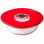 K&uuml;psetusvorm kaanega Ocuisine, l&auml;bipaistev v./punane v., 18 cm x 20 cm, 1 l