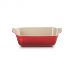 Keraamiline k&uuml;psetusvorm Le Creuset Heritage Stoneware, valge v./oranž v., 24.7 cm x 15.1 cm, 1.1 l