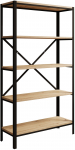 Raamaturiiul ADRK Rene, tamm v./must v., 146.8 cm x 30 cm x 80 cm