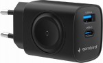 Telefoni laadija Gembird TA-UC-PDQCW20-01-BK, USB Type C/USB Type A, 8.2 cm, must v., 20 W