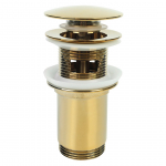 Sifoonikomplekt "click-clack" kaanega vannitoavalamu jaoks Laveo, 63 mm, click clack-funktsioon, kuldne