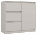 Kummut Malwa 1D3S, pruunikas v., 75 cm x 40 cm x 80 cm