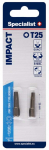 Kruvikeeraja otsikute komplekt Specialist+ Impact, T25, 25 mm, 1/4"